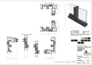 Technical drawing - Aluminium sliding door Visoglide Plus_rotated ...
